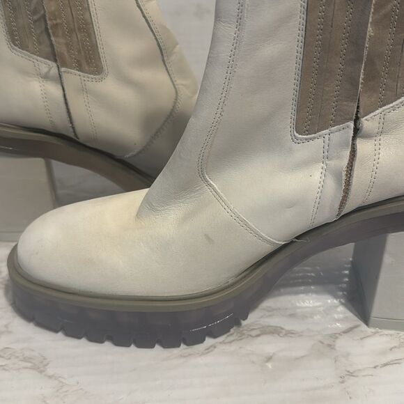 Free People ladies James Chelsea Boots in Ice White size 9.5 - Picture 10 of 14